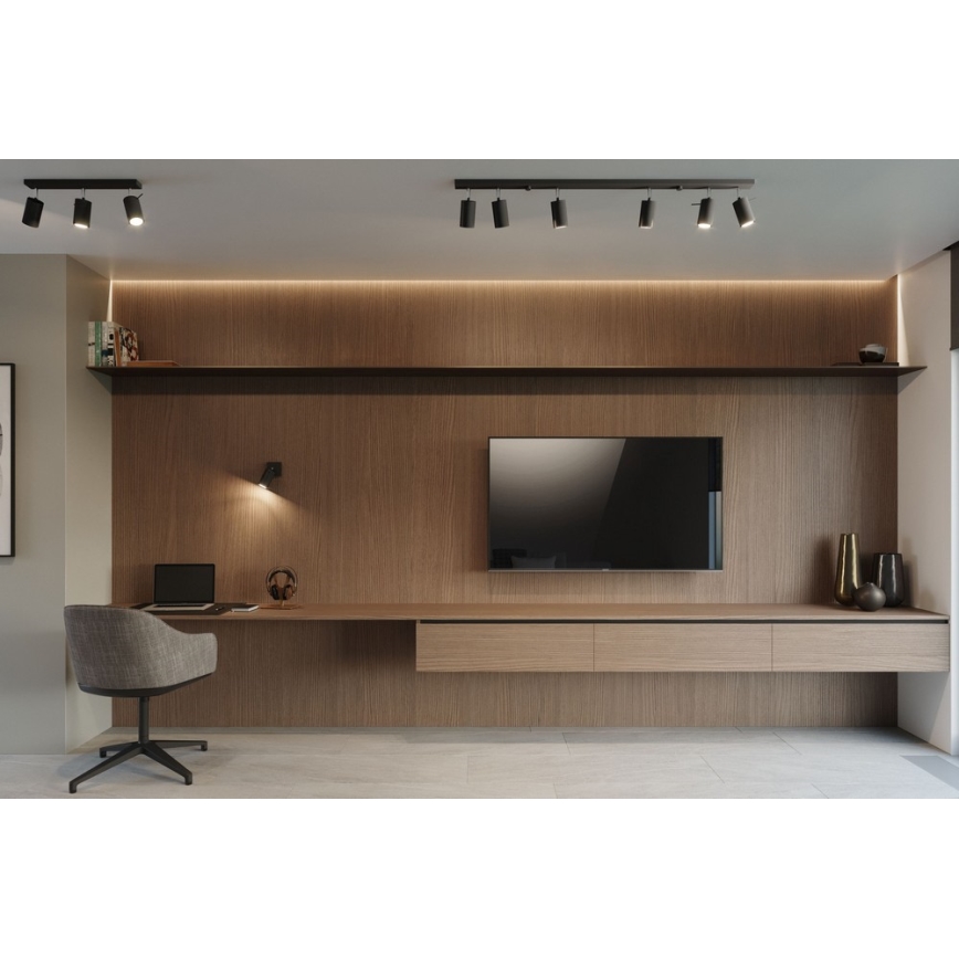 Reflektor RING 6L 6xGU10/10W/230V črna