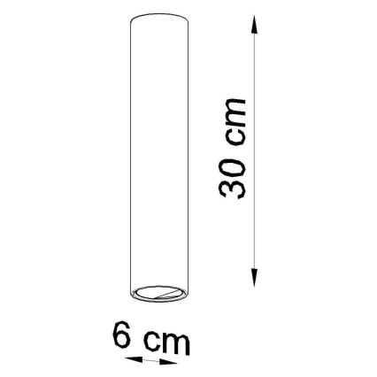 Reflektor LAGOS 1xGU10/10W/230V 30 cm črna