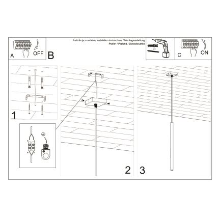 Lestenec na vrvici PASTELO 1xG9/12W/230V bela