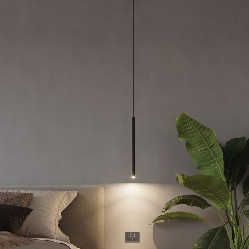 Lestenec na vrvici PASTELO 1xG9/8W/230V črna