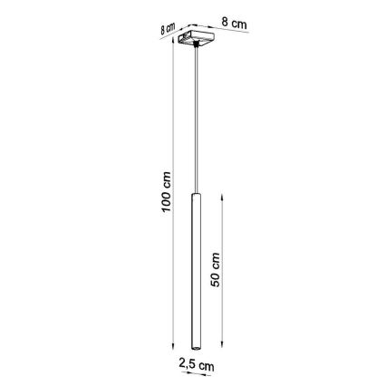 Lestenec na vrvici PASTELO 1xG9/8W/230V črna