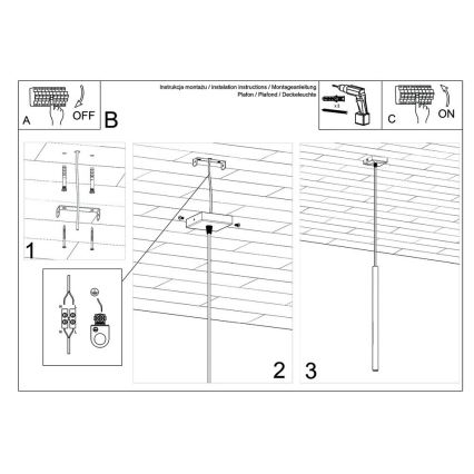 Lestenec na vrvici PASTELO 1xG9/8W/230V črna