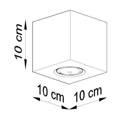 Stropna svetilka QUAD 1xGU10/40W/230V beton