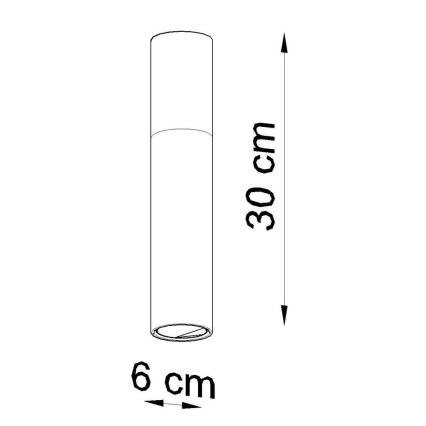 Stropna svetilka PABLO 1xGU10/40W/230V bela/bukev