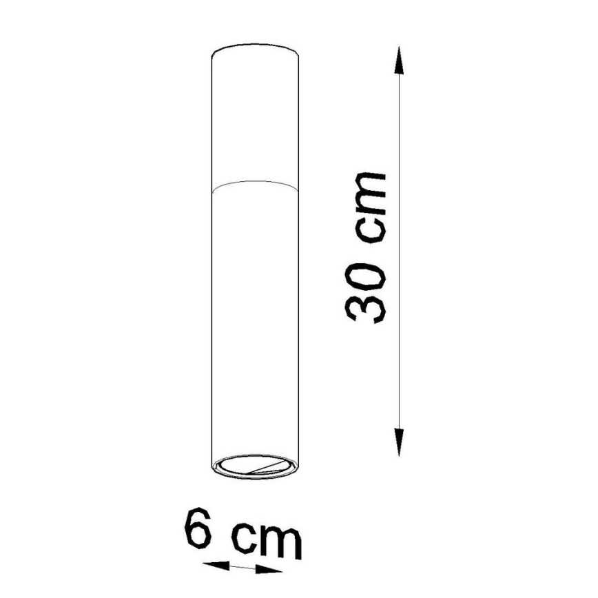 Stropna svetilka PABLO 1xGU10/40W/230V bela/bukev