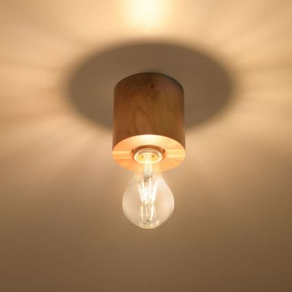 Stropna svetilka SALGADO 1xE27/15W/230V bukev