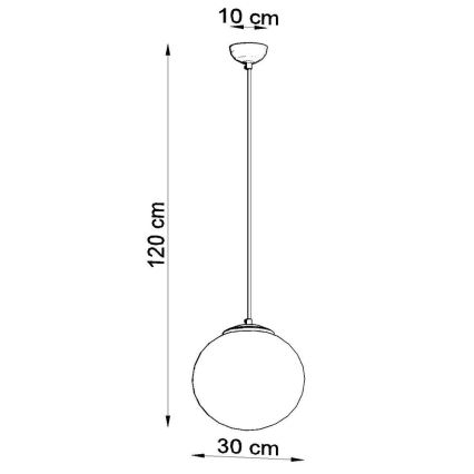 Lestenec na vrvici TOYA 1xE27/60W/230V pr. 30 cm