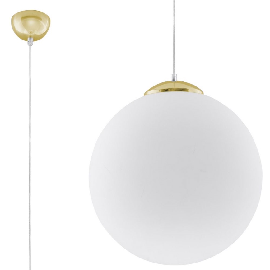Lestenec na kablu TOYA 1xE27/60W/230V premer 40 cm bela/zlata
