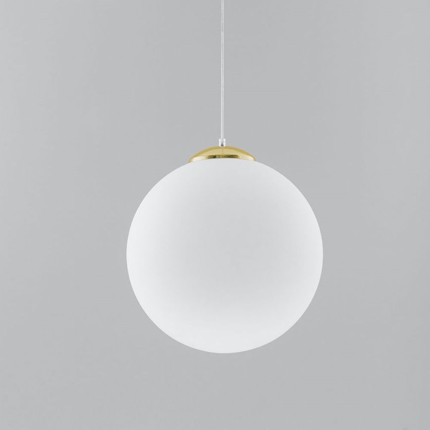 Lestenec na kablu TOYA 1xE27/60W/230V premer 40 cm bela/zlata