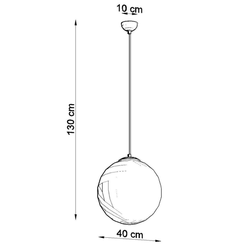 Lestenec na vrvici TOYA 1xE27/60W/230V pr. 40 cm