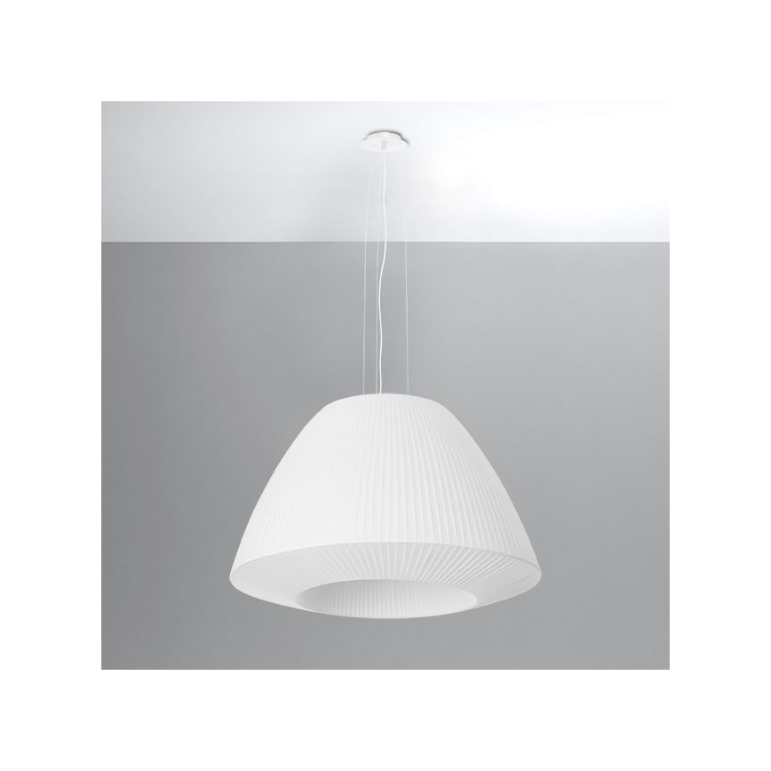 Lestenec na vrvici BELLA 3xE27/60W/230V pr. 60 cm bel