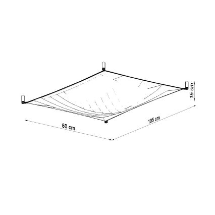 LED stropna svetilka LUNA 2xG13/8,5W/230V 80x105 cm bela
