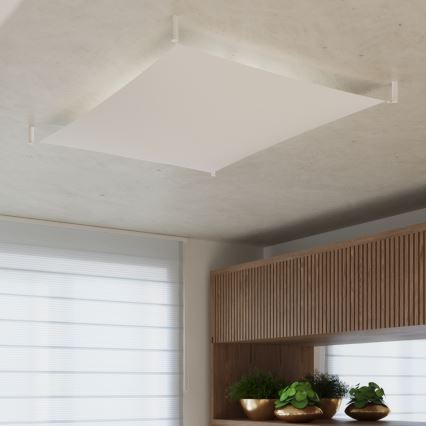 LED stropna svetilka LUNA 4xG13/8,5W/230V 105x105 cm bela