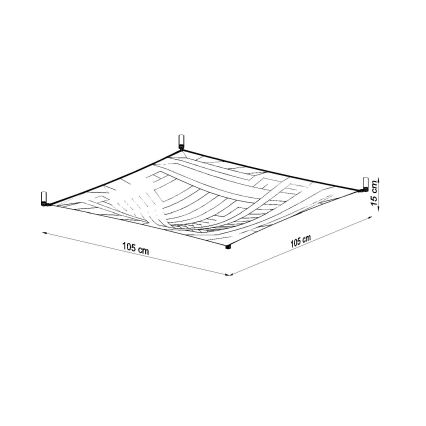 LED stropna svetilka LUNA 4xG13/8,5W/230V 105x105 cm bela