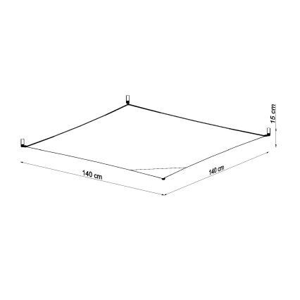 LED stropna svetilka LUNA 6xG13/8,5W/230V 140x140 cm bela