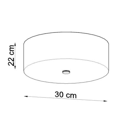 Stropna svetilka SKALA 3xE27/60W/230V pr. 30 cm bela