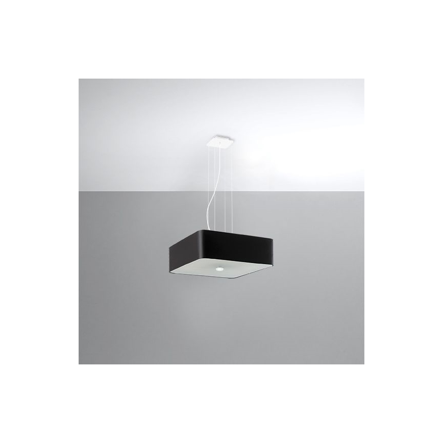Lestenec na vrvici LOKKO 5xE27/60W/230V 45 cm črn
