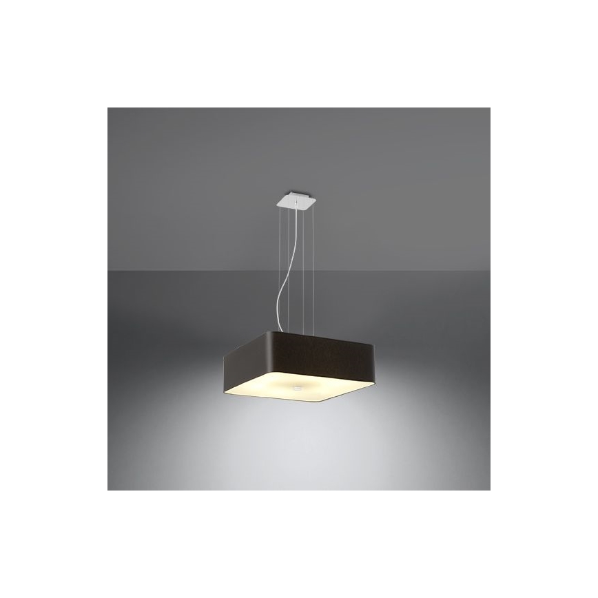Lestenec na vrvici LOKKO 5xE27/60W/230V 45 cm črn