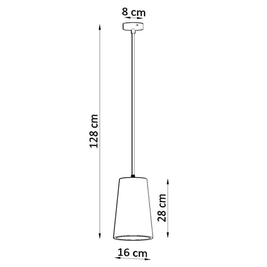Lestenec na vrvici GULCAN 1xE27/15W/230V