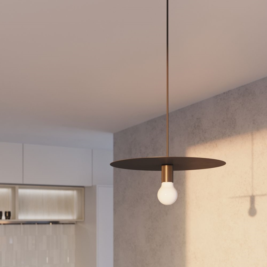 Lestenec na vrvici FLAVIO 1xE27/60W/230V črn