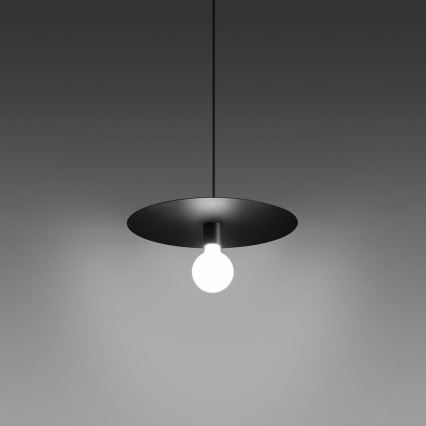 Lestenec na vrvici FLAVIO 1xE27/60W/230V črn