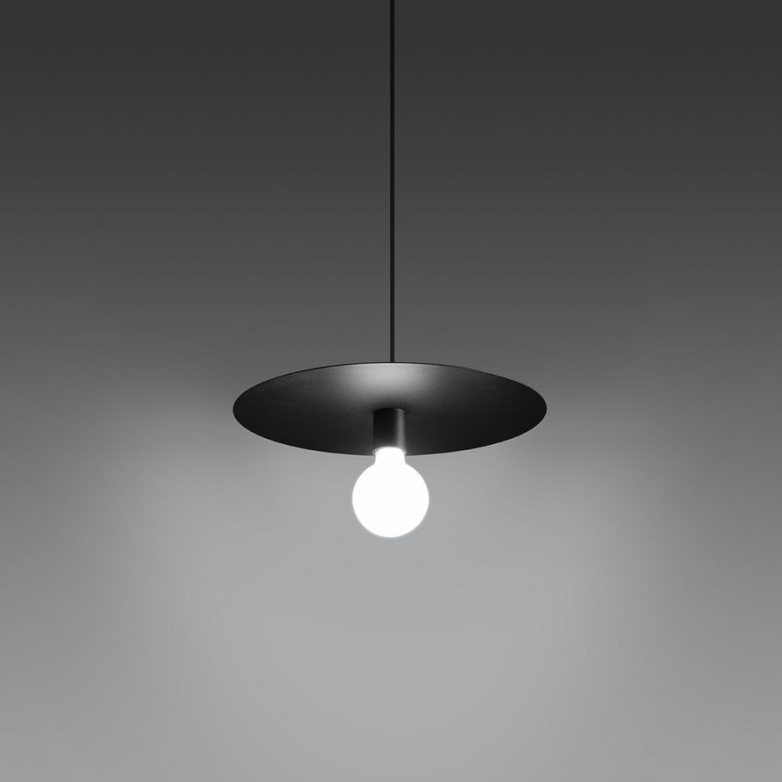 Lestenec na vrvici FLAVIO 1xE27/60W/230V črn