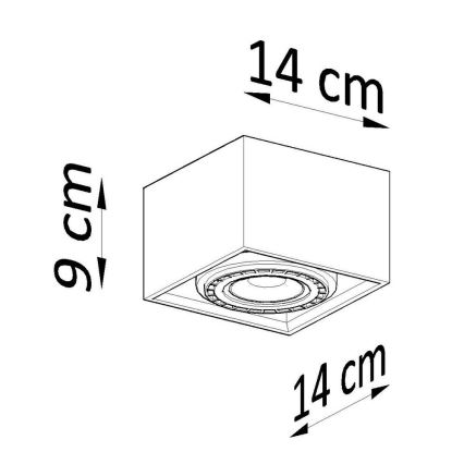 Stropna svetilka QUATRO AR111 1xGU10/40W/230V beton