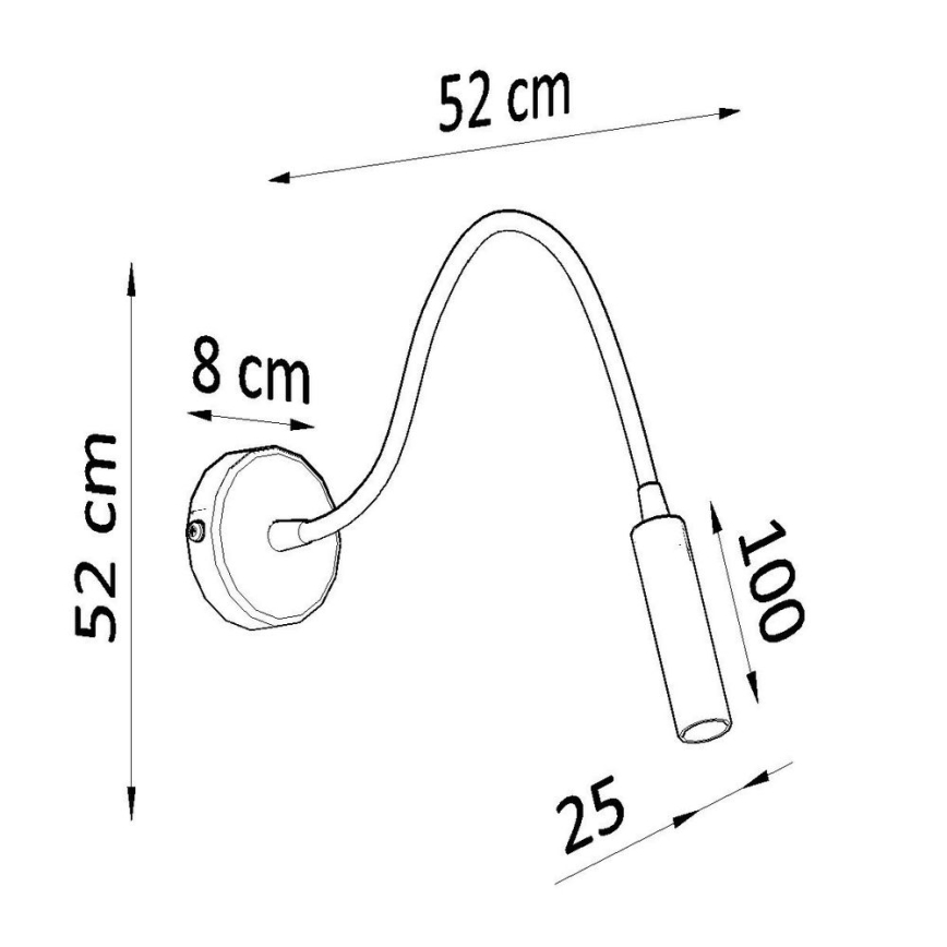 Fleksibilna mala svetilka AXIL 1xG9/12W/230V črna