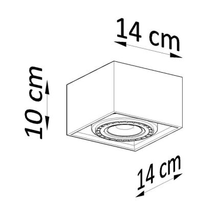 Stropna svetilka QUATRO AR111 1xGU10/40W/230V bukev