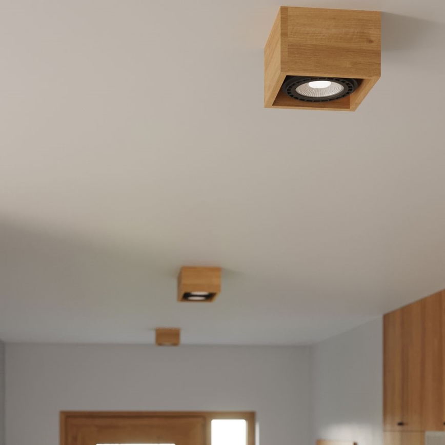 Stropna svetilka QUATRO AR111 2xGU10/40W/230V bukev