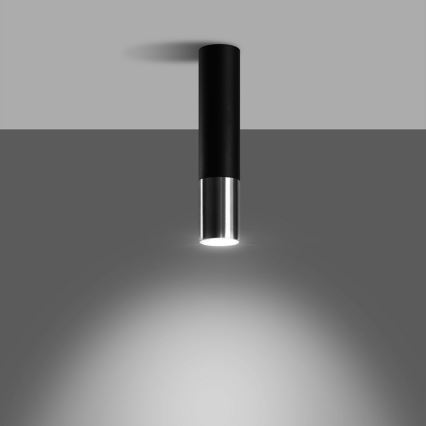 Reflektor LOOPEZ 1xGU10/10W/230V črna/sijajni krom