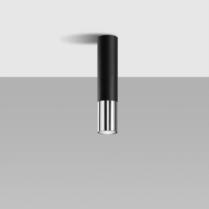 Reflektor LOOPEZ 1xGU10/10W/230V črna/sijajni krom