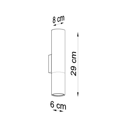 Stenska svetilka LOOPEZ 2xGU10/10W/230V črna/zlata