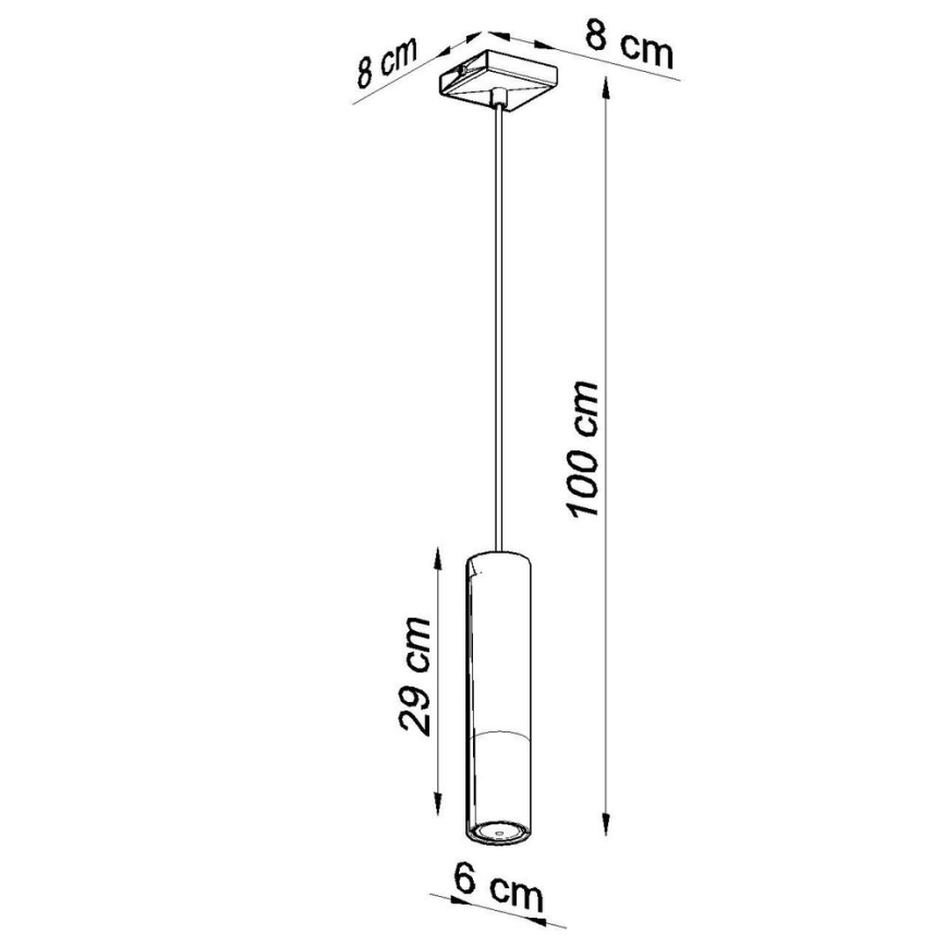 Lestenec na vrvici LOOPEZ 1xGU10/40W/230V črn/zlat