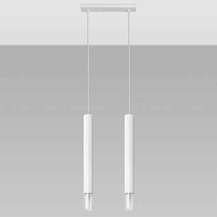Lestenec na vrvici VIZIER 2xG9/40W/230V bela