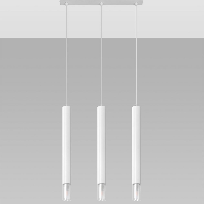 Lestenec na vrvici VIZIER 3xG9/40W/230V bela