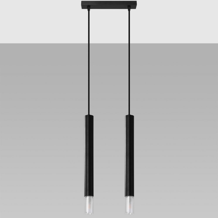 Lestenec na vrvici VIZIER 2xG9/40W/230V črna