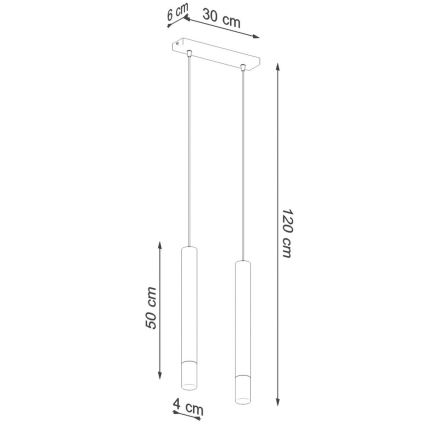 Lestenec na vrvici VIZIER 2xG9/40W/230V črna