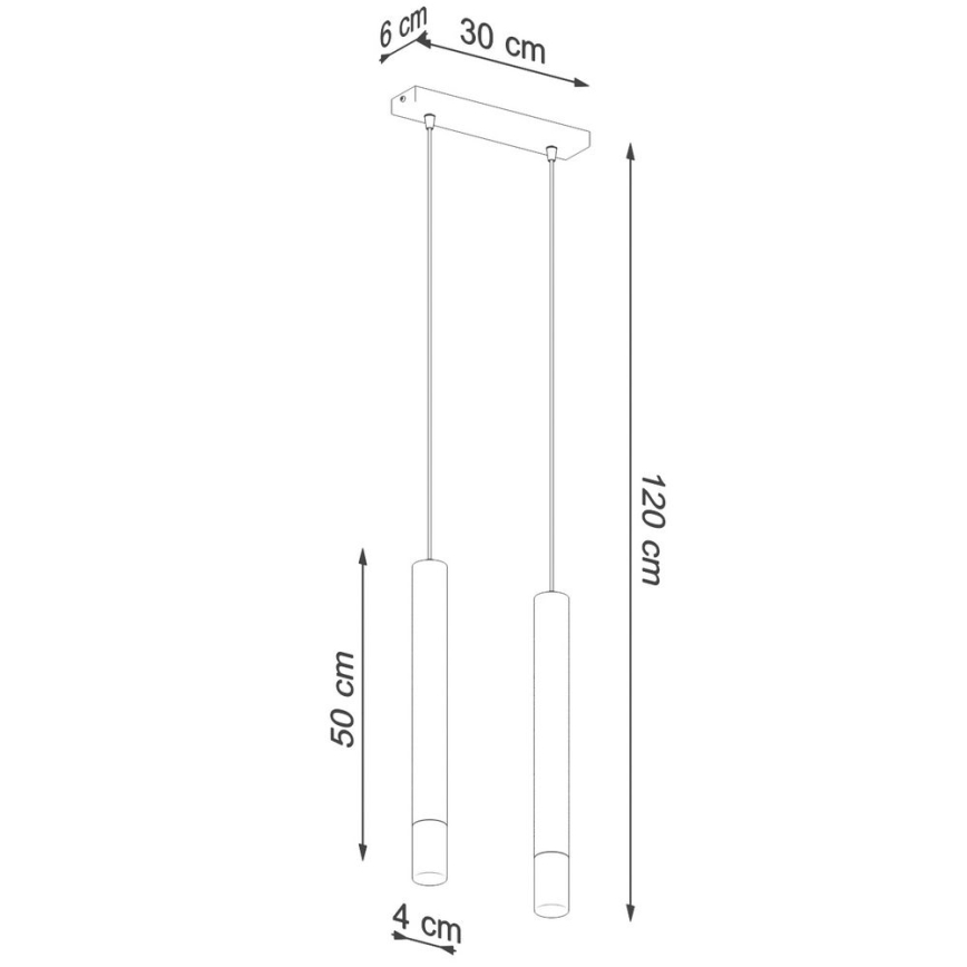 Lestenec na vrvici VIZIER 2xG9/40W/230V črna