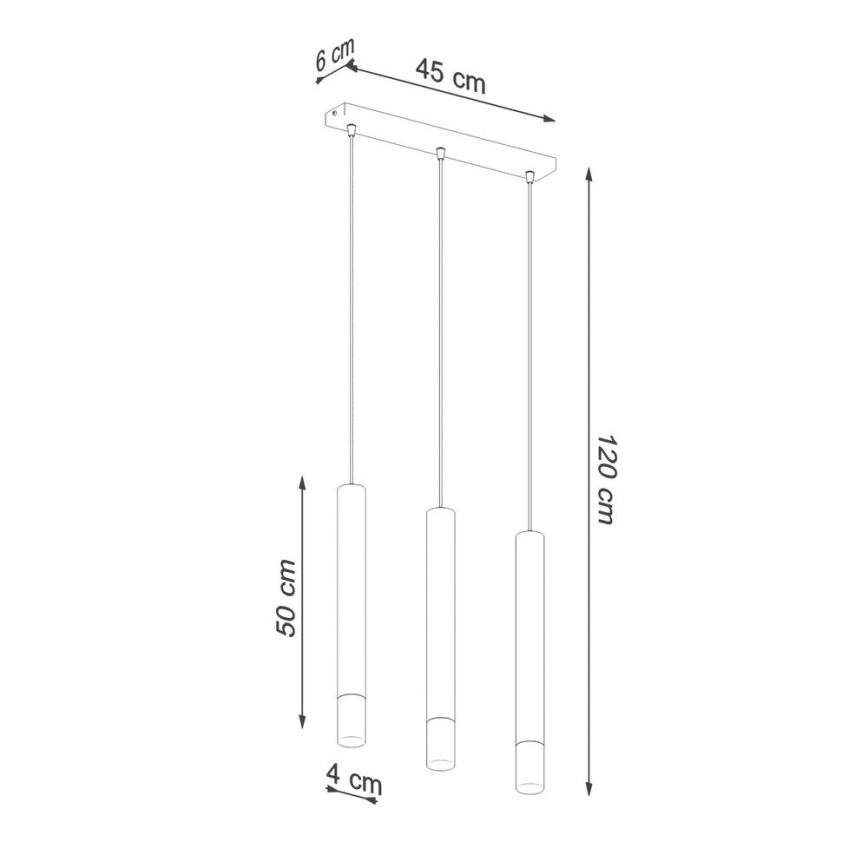 Lestenec na vrvici VIZIER 3xG9/12W/230V črna