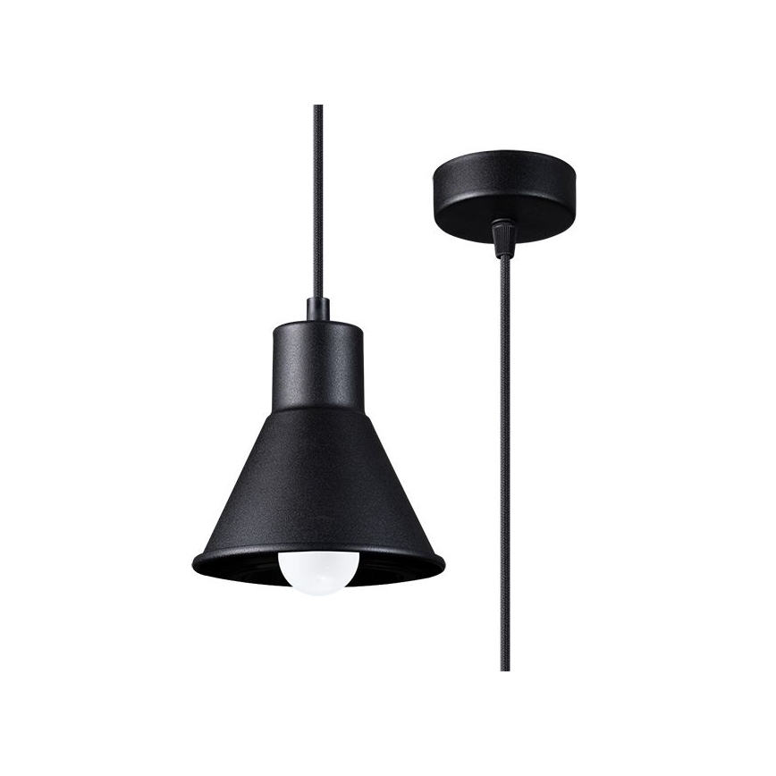 Lestenec na vrvici TALEJA 1xE27/60W/230V črna
