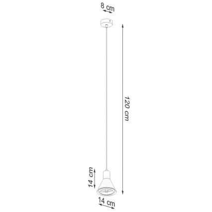 Lestenec na vrvici TAZILA 1xES111/60W/230V bela