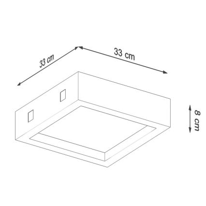 LED stropna svetilka RIZA LED/18W/230V beton