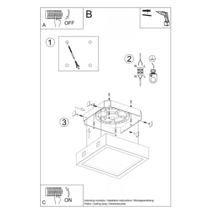 LED stropna svetilka RIZA LED/18W/230V beton