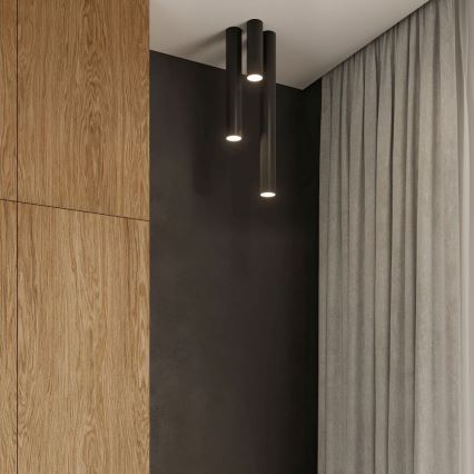 Reflektor LAGOS 1xGU10/10W/230V 10 cm črna