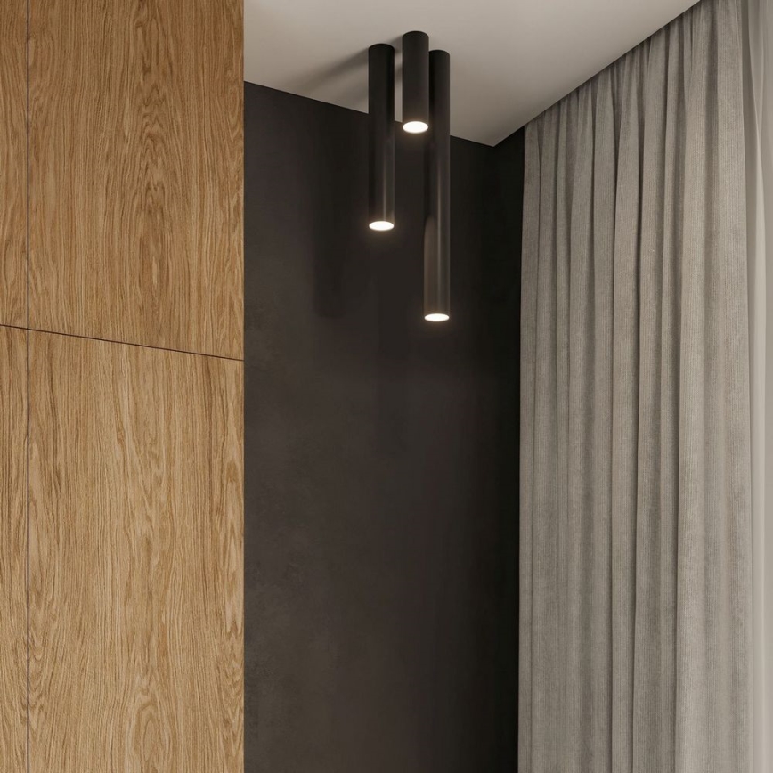 Reflektor LAGOS 1xGU10/10W/230V 10 cm črna