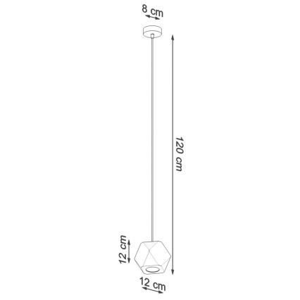 Lestenec na vrvici WOODY 1xGU10/40W/230V hrast