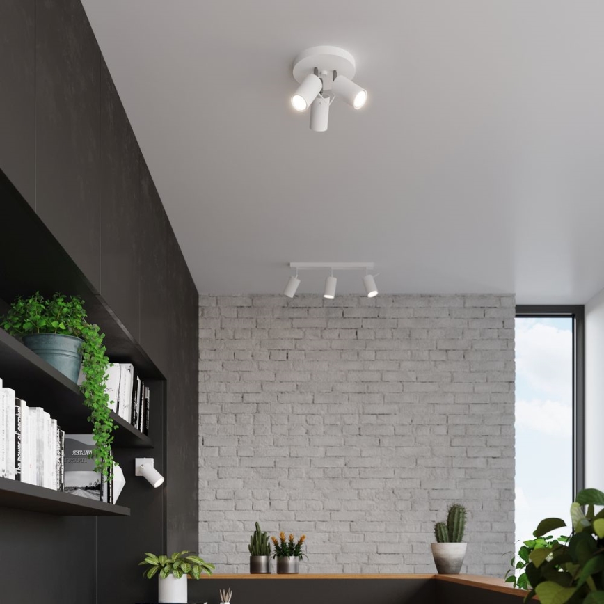 Reflektor RING 3xGU10/10W/230V bela