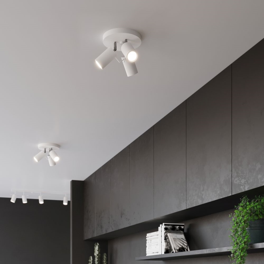Reflektor RING 3xGU10/10W/230V bela