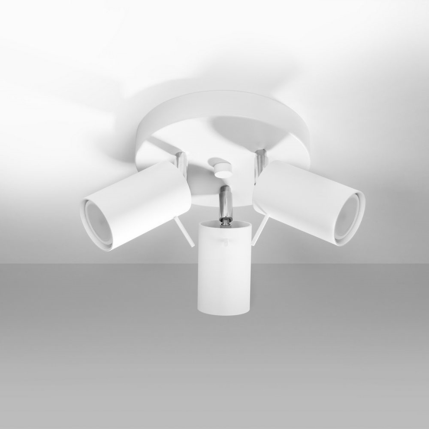 Reflektor RING 3xGU10/10W/230V bela